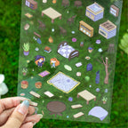 Miniature landscape stickers - Retro fairy tale cartoon 3D small house DIY notebook scene stickers