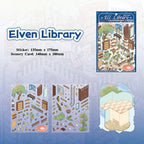 Miniature landscape stickers - Retro fairy tale cartoon 3D small house DIY notebook scene stickers