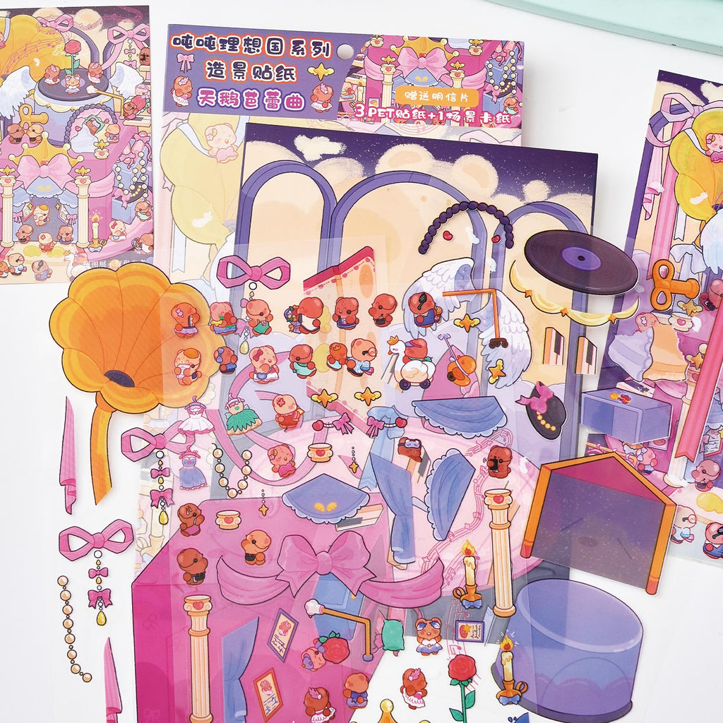 Creative Journal Decoration Stickers, Dunden Ideal Country Themed Scene Stickers, Childlike Journal Supplies, DIY Diary and Album Decoration Stickers