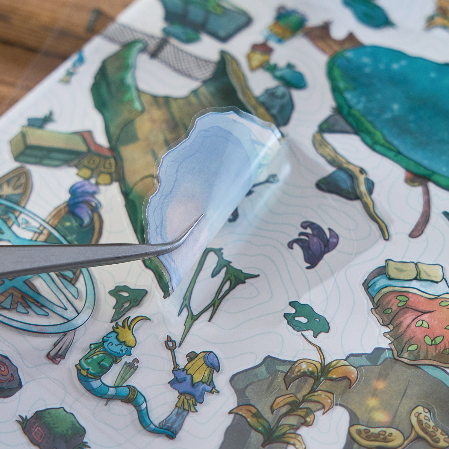 Forbidden Frontier Scene Stickers, Immersive Scene Stickers, Creative DIY Materials for Journal Decoration and Collage