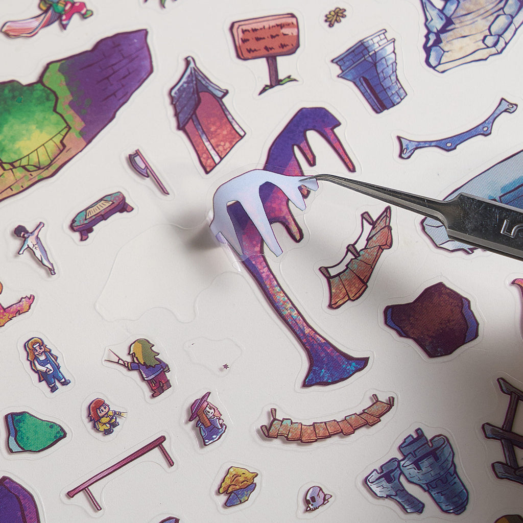 Fantasy Adventure Journey Themed Scene Stickers, DIY Creative Decorative Stickers, Immersive Collage Materials