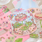 Fairy Tale Wedding Themed Scene-Making Sticker Set, Cute Character Scene Stickers, Creative DIY Materials for Journal Decoration and Collage