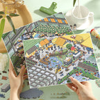 Osaka-Inspired 3D Diorama Stickers,DIY Miniature Scene Immersive Stickers