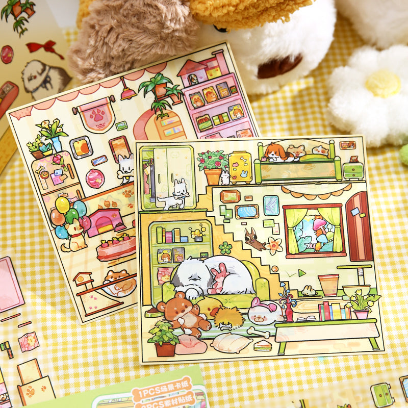 Landscaping stickers, extraordinary journey, cute little animals, trash magazine, DIY scene puzzle