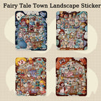 Fairy Tale Style Cartoon Character Collage Materials - DIY Creative Scene Stickers for Scrapbook Decoration
