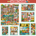 3D scene stickers, colorful stickers, reusable multiple times