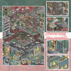 Chinese style stickers, adult stickers, dark retro style 3D scene stickers.