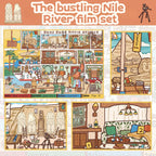 3D scene stickers, colorful stickers, reusable multiple times