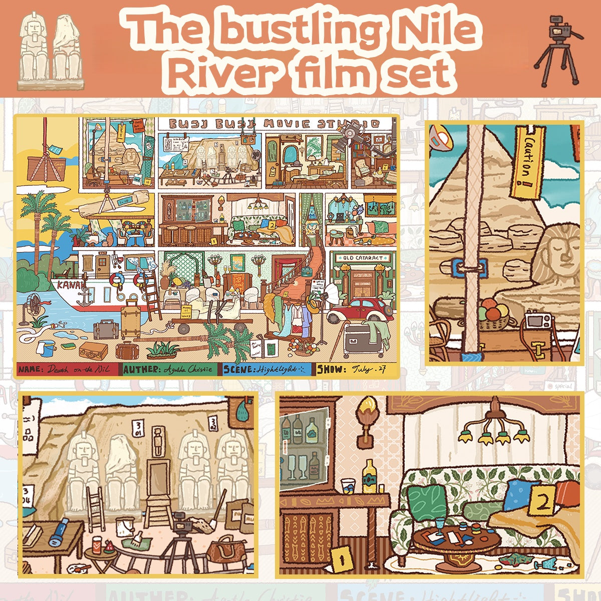 3D scene stickers, colorful stickers, reusable multiple times