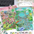 3D Spring-Themed Scene Stickers: Miniature World Hand-Collage Decorations, Fun DIY Stickers
