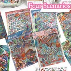 Fantasy &amp; Mystery Miniature Scene Sticker Set: DIY 3D Collage Fun Landscape Decoration Kit