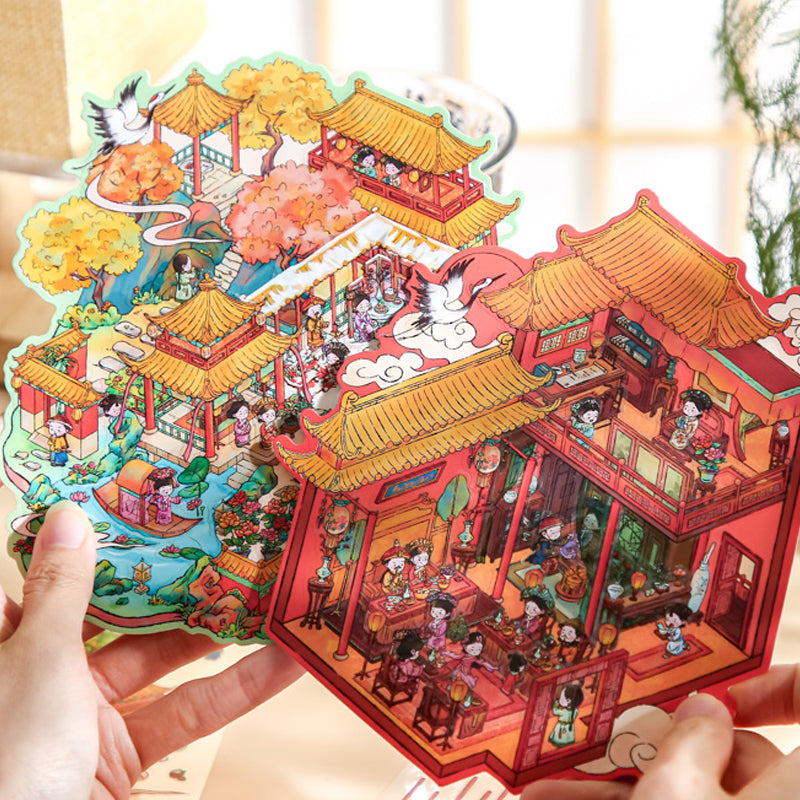 Classic Palace Theme Storage Diorama Stickers – DIY Stackable 3D Fun Toys