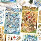 Exotic Architecture Scene Collage Materials - Scrapbook Decor DIY Diorama Stickers