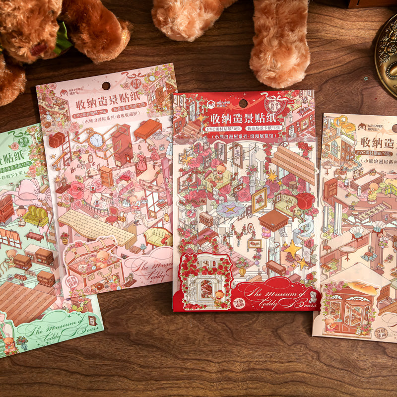 Romantic Cabin Miniature Landscape Stickers - DIY 3D House Creative Scrapbooking Decoration &amp; Collage Supplies