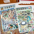 Intangible Cultural Heritage (ICH) Themed Landscape Stickers – DIY Creative Collage for Miniature ICH Worlds