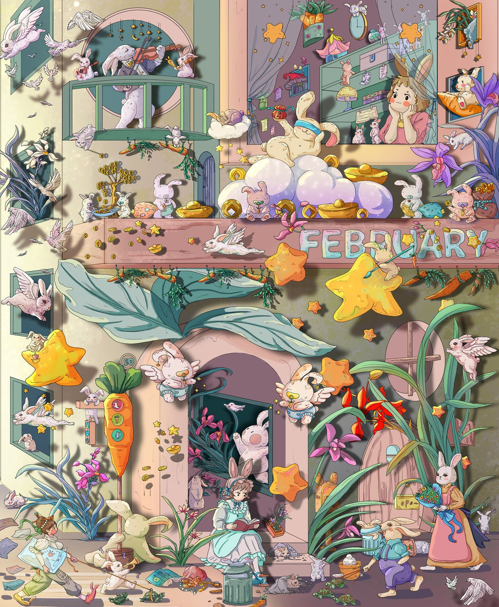 Landscaping stickers, Chinese-style zodiac series, DIY trash magazine stickers