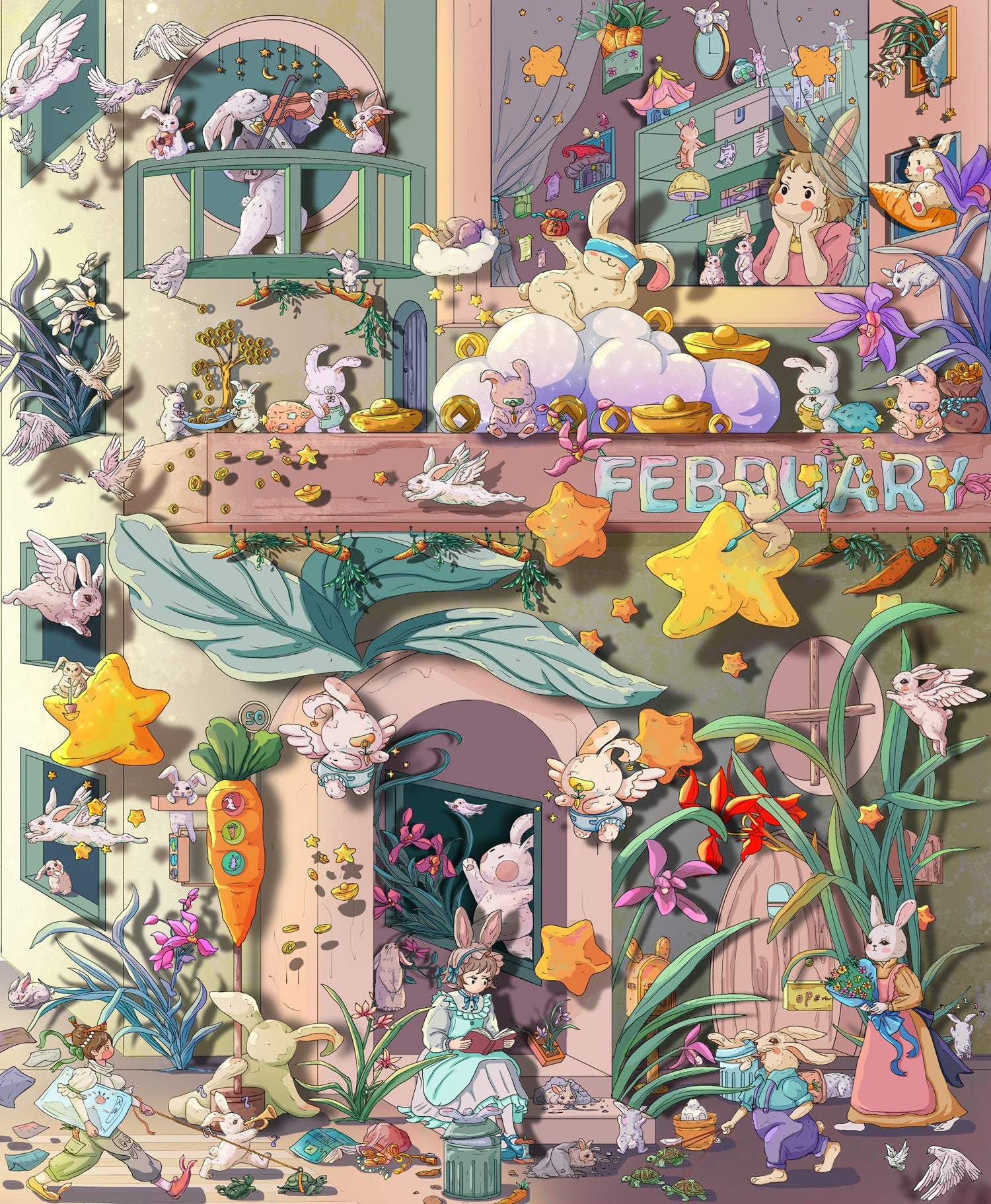 Landscaping stickers, Chinese-style zodiac series, DIY trash magazine stickers