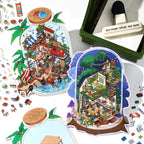 Fun &amp; Creative DIY Miniature Scenery-Making Stickers - Immersive Collage Stickers for Underwater City, Garden Courtyard Notebook Decoration