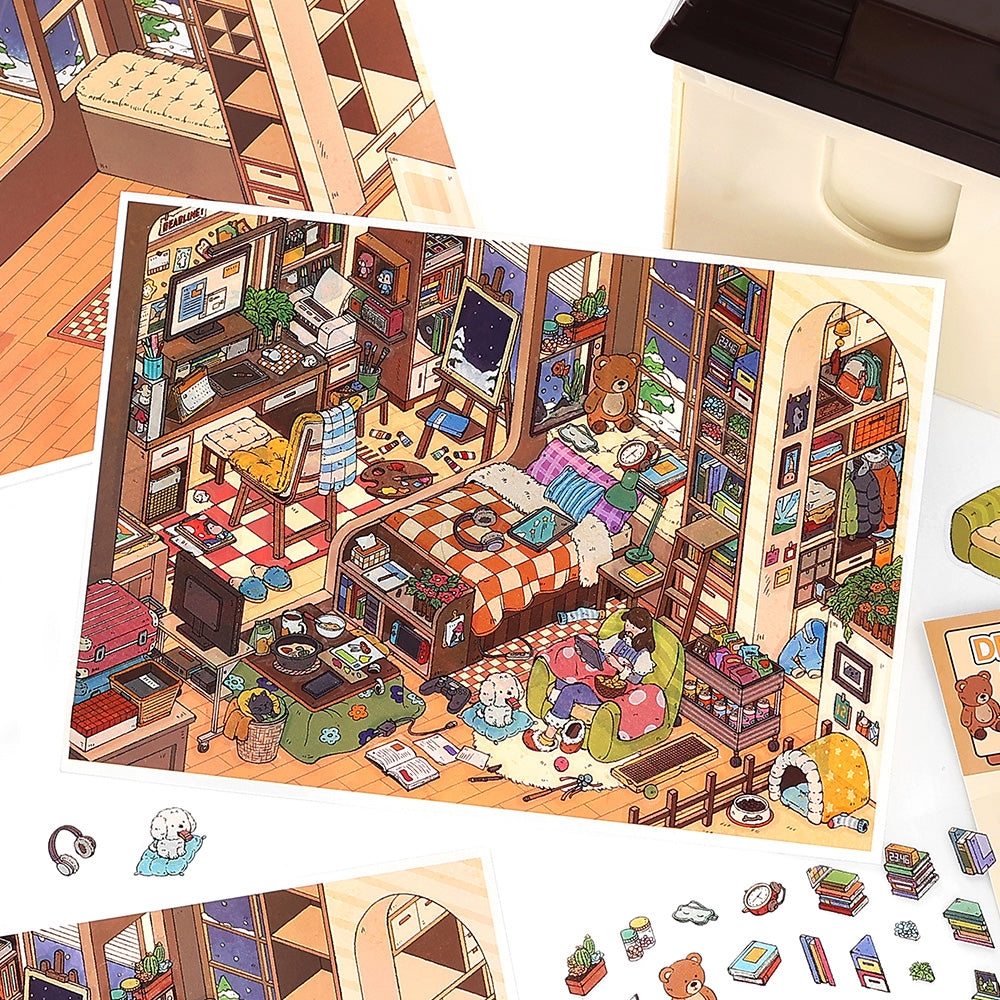 Landscaping stickers, hand journal decoration, scene DIY stickers