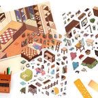 Landscaping stickers, hand journal decoration, scene DIY stickers