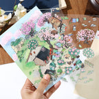 Chinese-Style Scene Scenery-Making Sticker Set - Immersive Creative DIY Notebook Decoration, Ancient-Style 3D Collage Materials