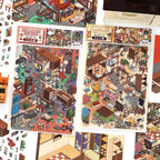 Landscaping stickers, hand journal decoration, scene DIY stickers