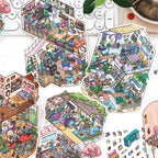 Infeel.Me 3D Miniature Home Scene Stickers – Immersive Stress-Relief Handcraft Collage Stickers