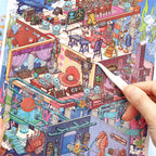 Miniature landscape stickers, DIY stickers, colorful sticker packs, scene stickers