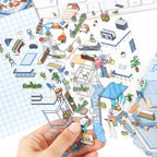 Fun &amp; Creative DIY Miniature Scenery-Making Stickers - Immersive Collage Stickers for Underwater City, Garden Courtyard Notebook Decoration