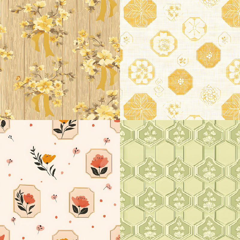 24 colorful tea cup pattern cards, suitable for DIY notebook making, and also for greeting cards