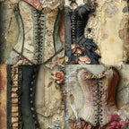 Twenty-four European-style clothing pattern cards can be used to make explosion boxes, DIY origami, and gift box decorations.