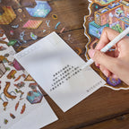 Pegatinas de escena de la Frontera Prohibida, pegatinas de escena inmersiva, materiales creativos de bricolaje para decorar diarios y hacer collages.