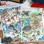 Intangible Cultural Heritage (ICH) Themed Landscape Stickers – DIY Creative Collage for Miniature ICH Worlds