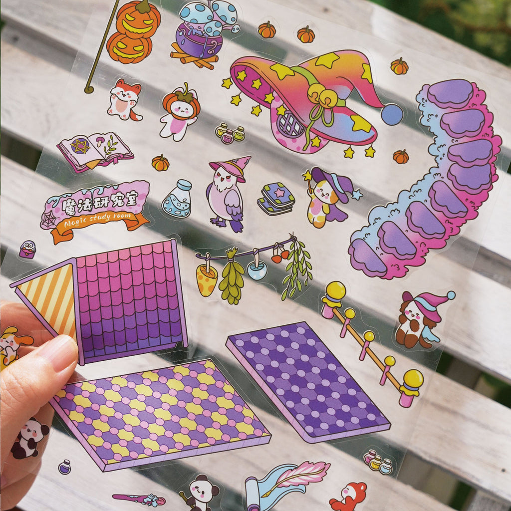 Everything Research Institute Diorama Stickers, Journal Decoration Stickers, Handmade Stress-Relief Stickers, 3D Miniature Scenes