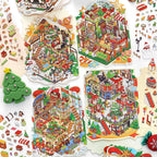 Infeel.Me Miniature 3D Scene Stickers, Christmas-themed Stress-relief Stickers