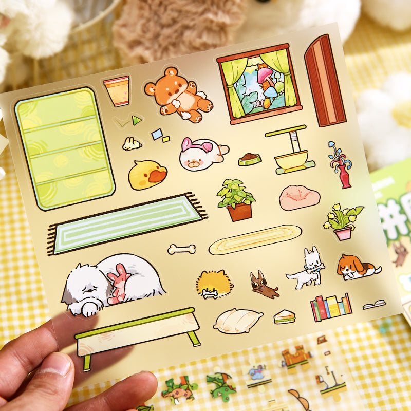 Landscaping stickers, extraordinary journey, cute little animals, trash magazine, DIY scene puzzle