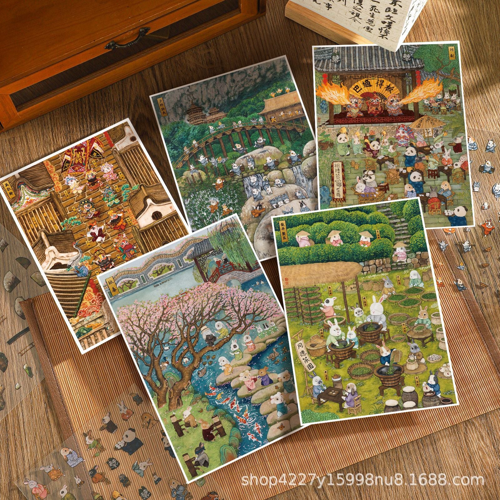 Xinyuyan "Xiyou" Series Landscape-Making Stickers: 3D Stereo Hut Scenes, Stress-Relief DIY Creative Decorations