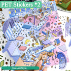 Fantasy Landscape Stickers, 3D Miniature Scene Collage Journal Stickers