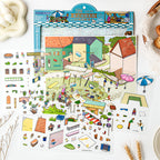 3D miniature landscape stickers for DIY scene notebook, brain-teasing and fun collage toys