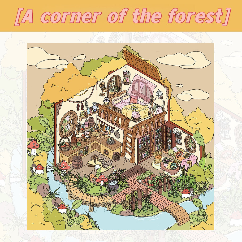 Chinese style 3D scene stickers, reusable stickers that can be used repeatedly, with clear printing.