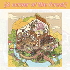 Chinese style 3D scene stickers, reusable stickers that can be used repeatedly, with clear printing.