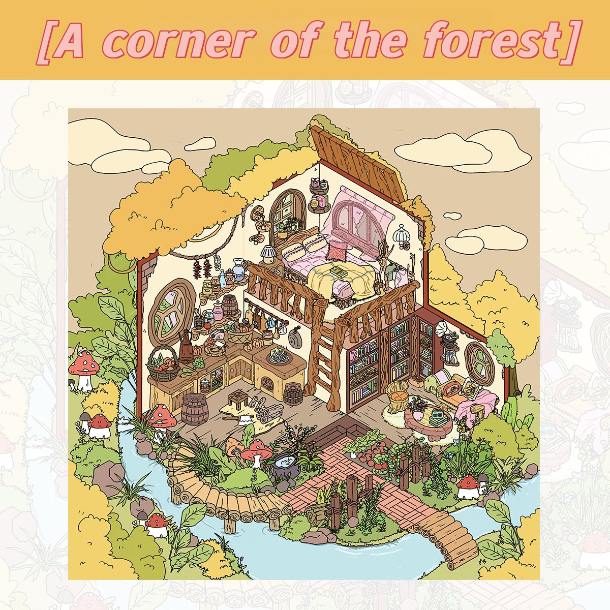 Chinese style 3D scene stickers, reusable stickers that can be used repeatedly, with clear printing.