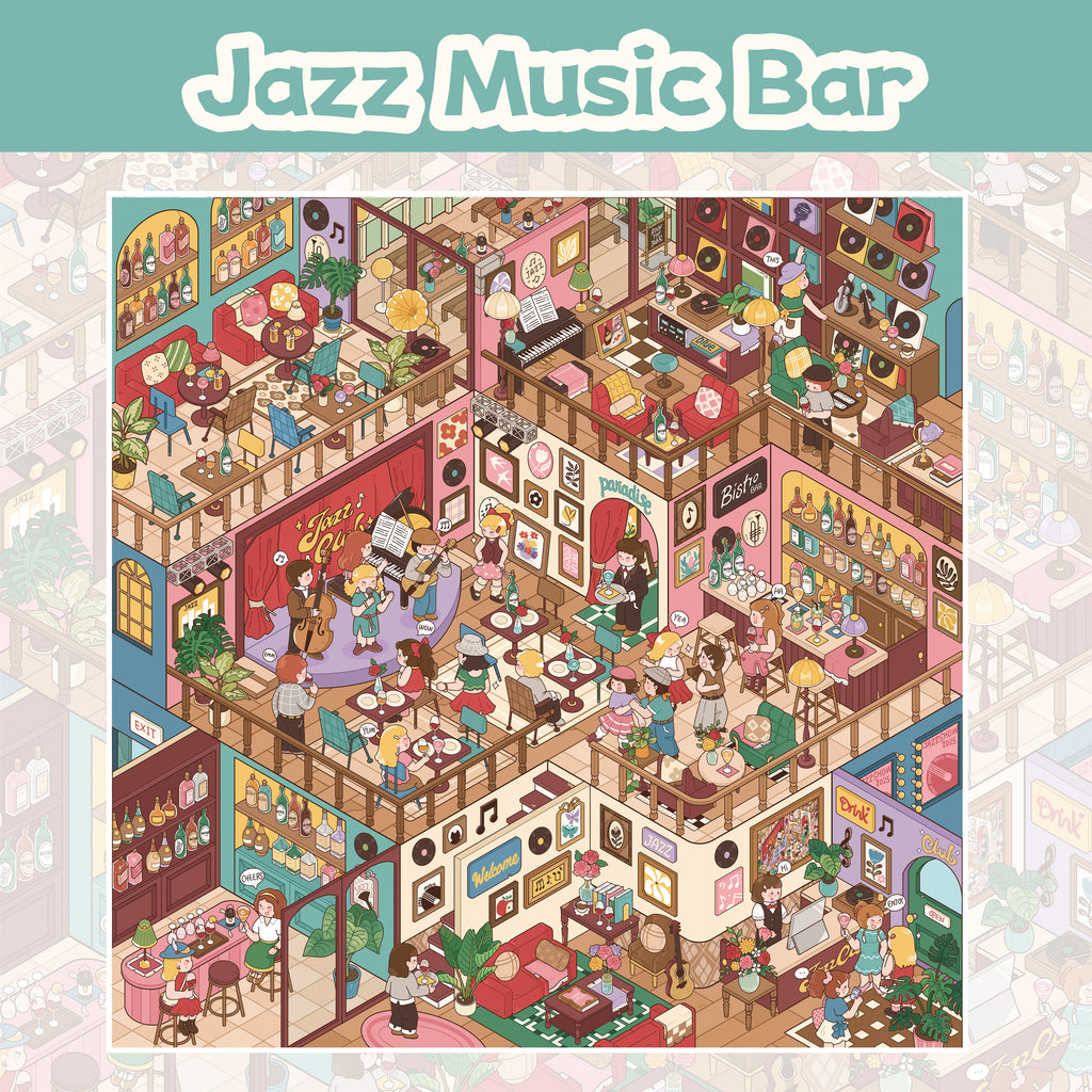 3D scene stickers, colorful stickers, reusable multiple times