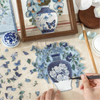 Chinese-style jigsaw puzzle landscape sticker - Creative miniature scene notebook sticker materials