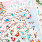 Jigsaw landscape stickers - Creative miniature scenes, 3D scene stickers