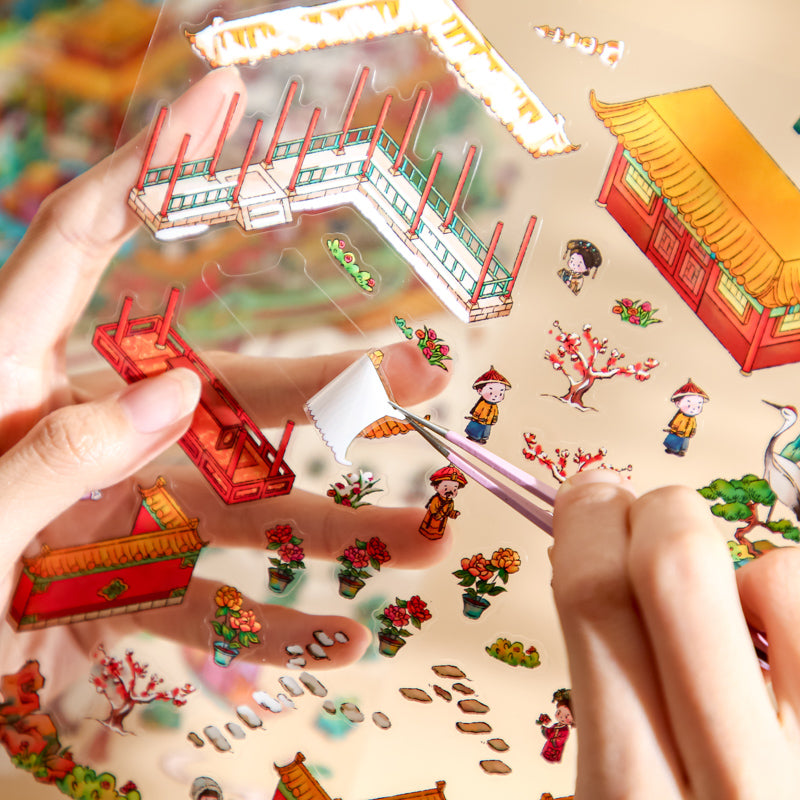 Classic Palace Theme Storage Diorama Stickers – DIY Stackable 3D Fun Toys