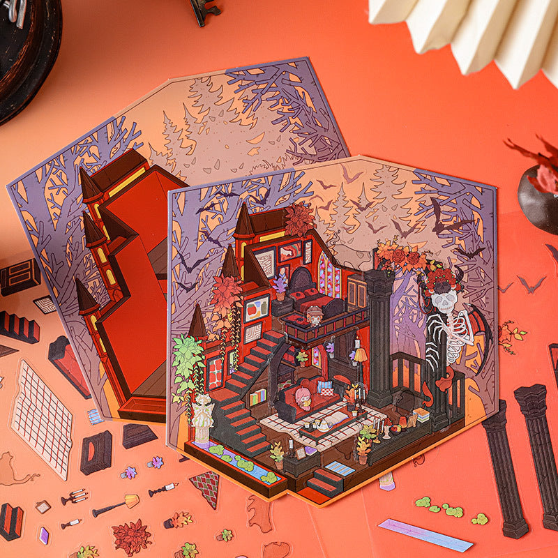 Murang 3D Landscape-Making Stickers, "Finding Legends" DIY 3D Hut Stickers