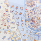 Paper Trail Zoo Kitten Whiskers Leisure Day Series Scenery-Making Stickers, 3D Stereo Cottage Fun Collage