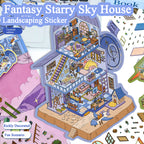Fantasy Landscape Stickers, 3D Miniature Scene Collage Journal Stickers