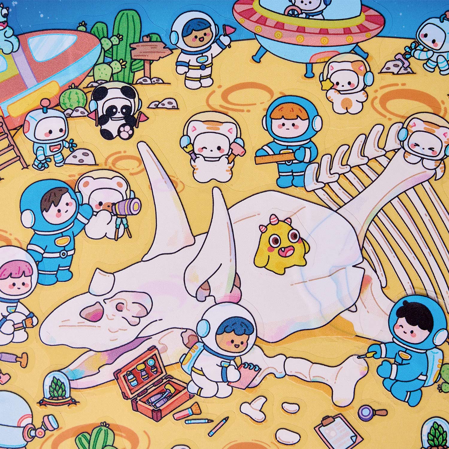 Pegatinas para crear escenas de exploración del tiempo, materiales para decorar diarios, cuentos de hadas de ensueño, manualidades creativas